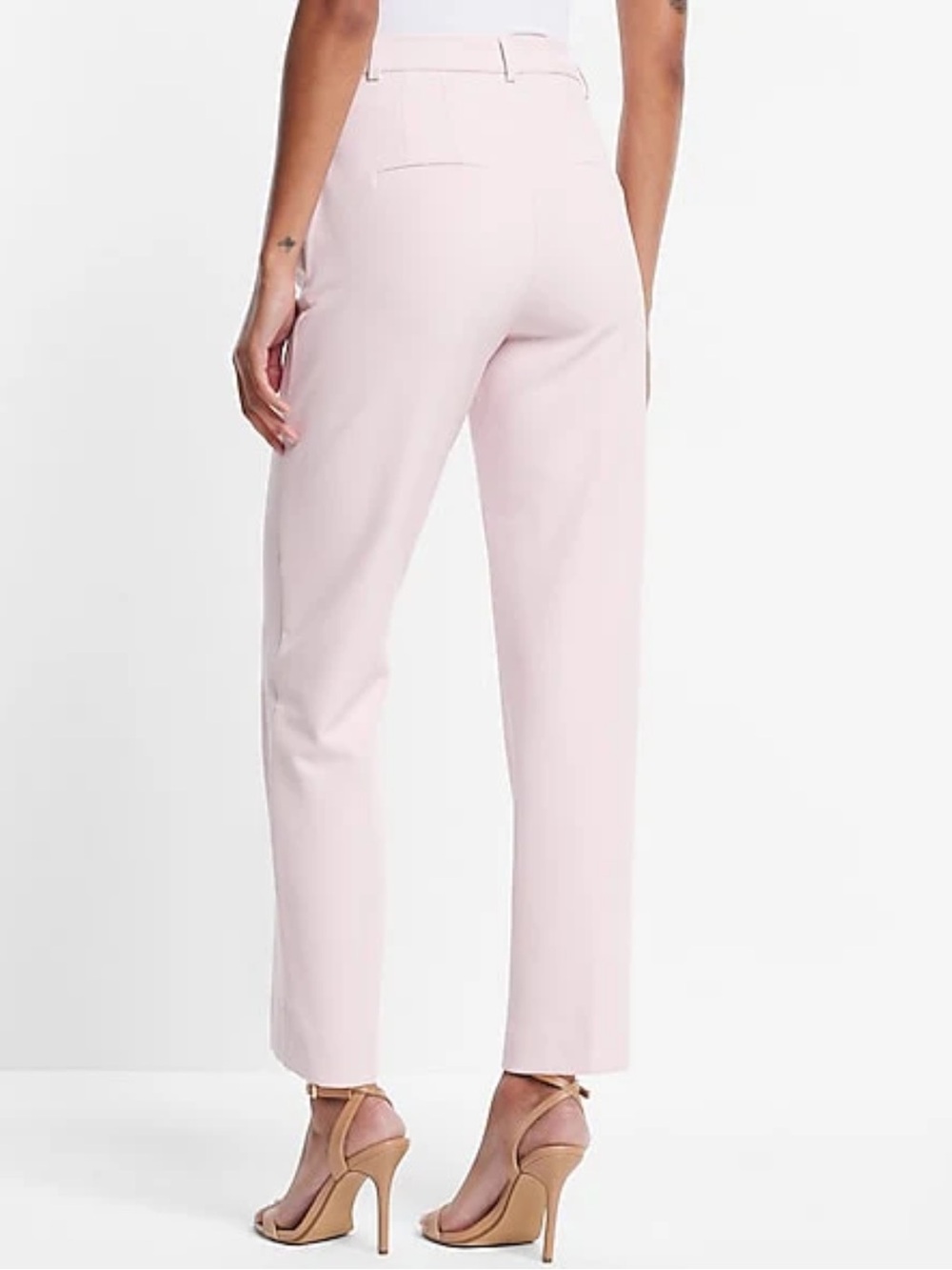 Express Straight Ankle High Rise Dress Pants in Light Pink - Size: Small NWT - Picture 2 of 14